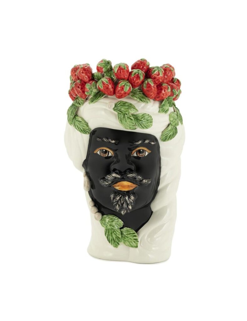 Vaso frafole testa uomo